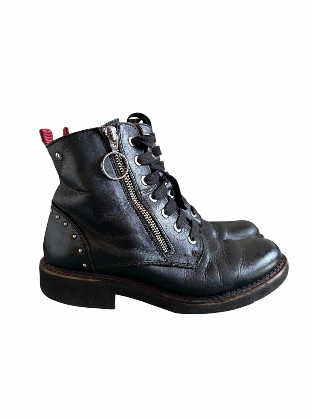 Pikolinos Vicar Ankle Moto Boots Side Zip Lace-Up EU 37 - Picture 3 of 12